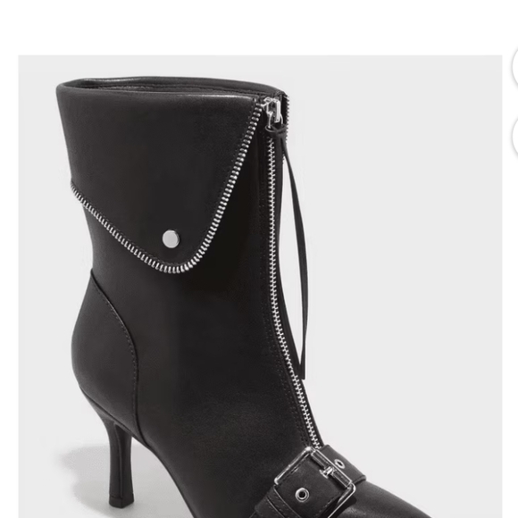 a new day Black Heeled Boots with Zipper Detail - Picture 3 of 8